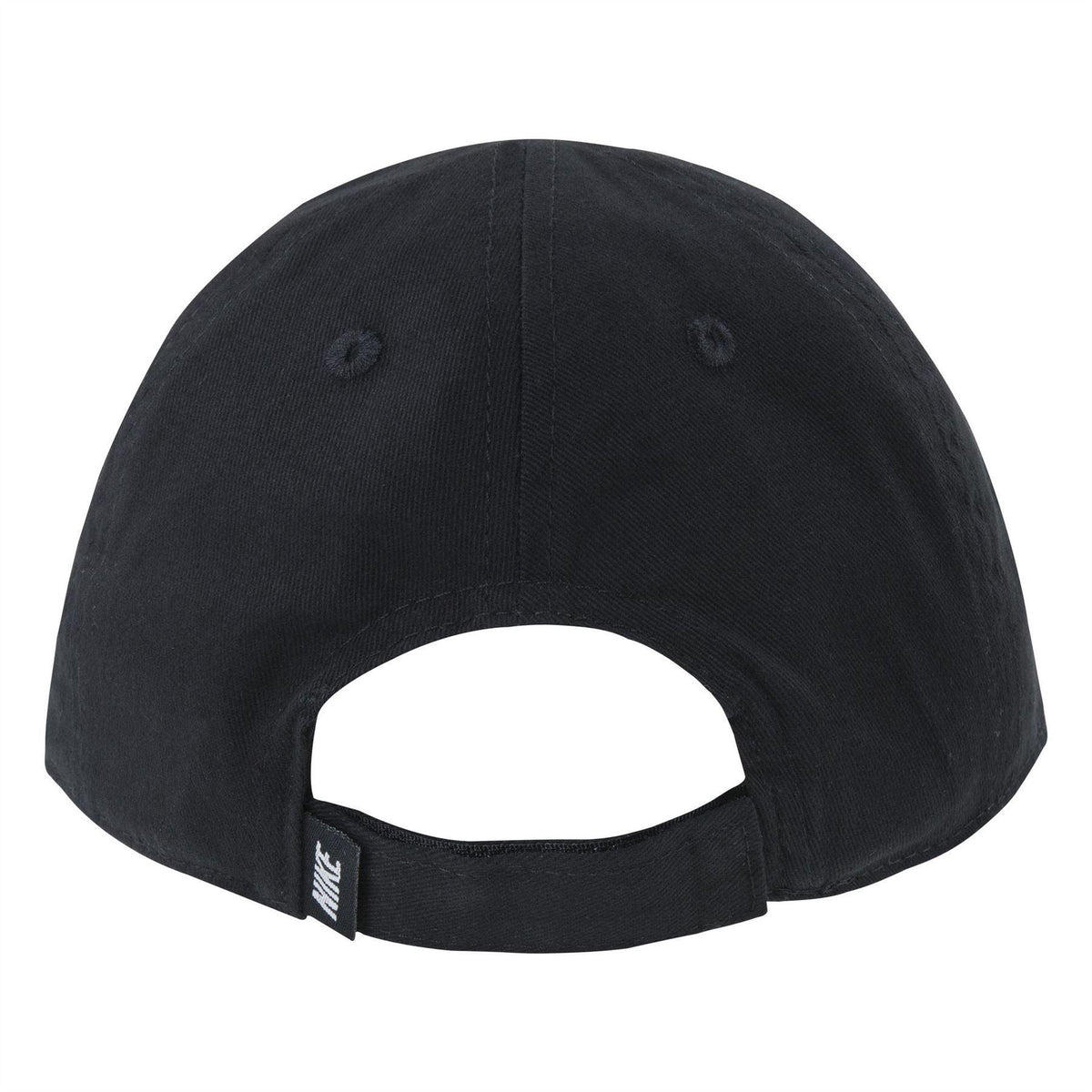 Black - Back - Nike Childrens-Kids Heritage Logo Brushed Cotton Twill Baseball Cap