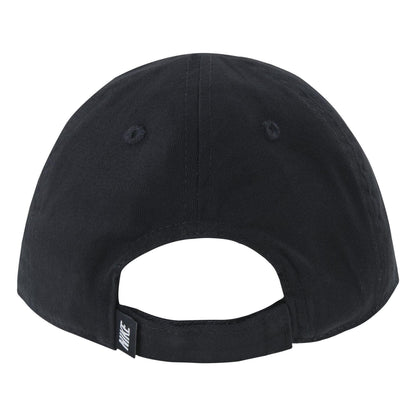 Black - Back - Nike Childrens-Kids Heritage Logo Brushed Cotton Twill Baseball Cap