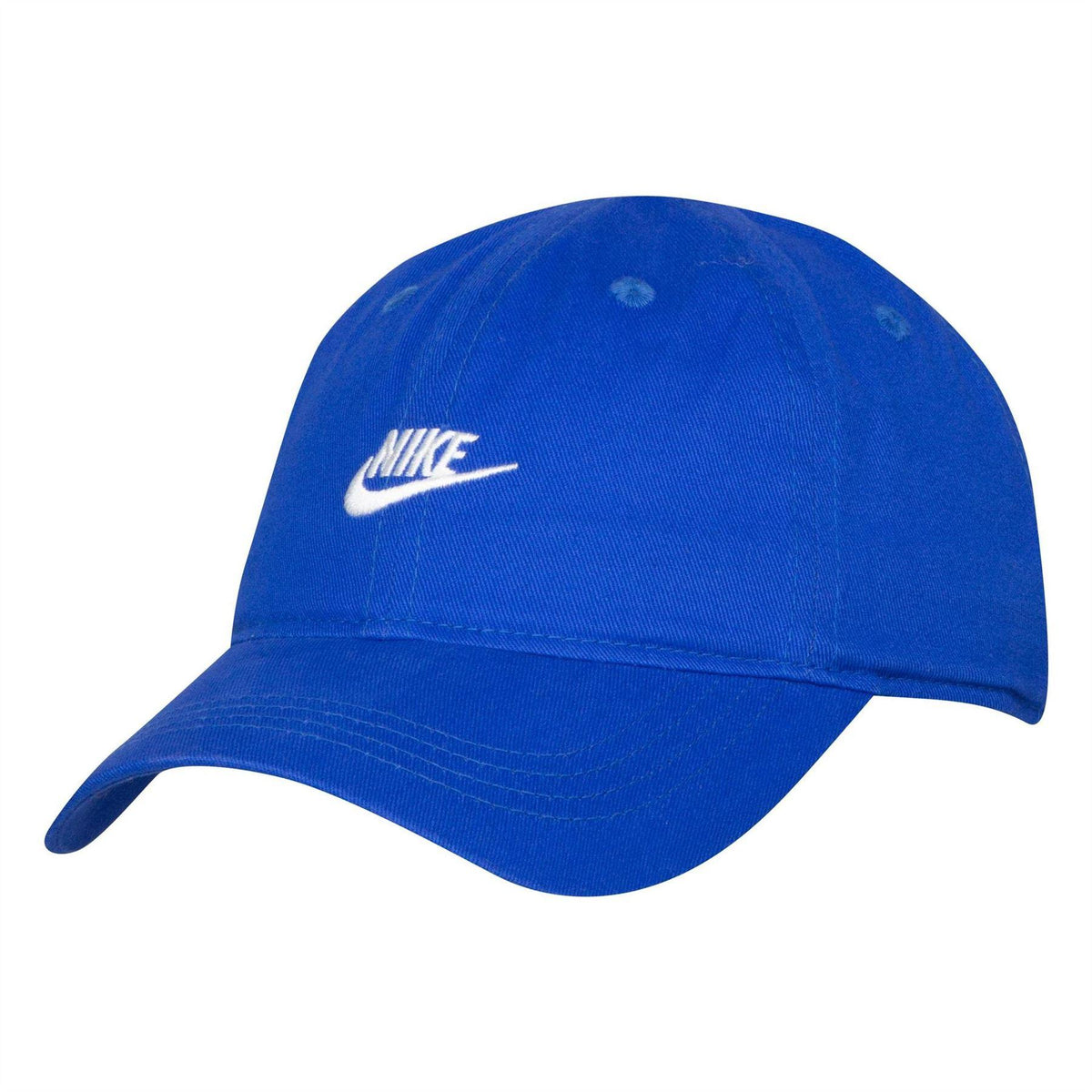 Game Royal - Front - Nike Childrens-Kids Heritage Logo Brushed Cotton Twill Baseball Cap