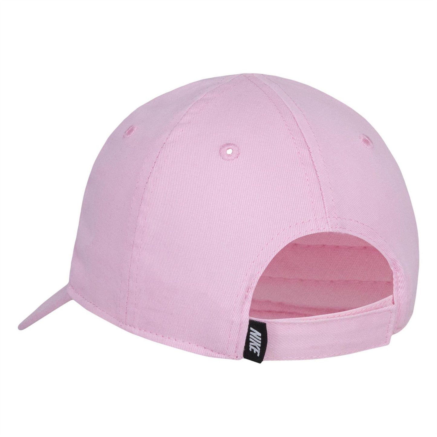 Pink - Back - Nike Childrens-Kids Heritage Logo Brushed Cotton Twill Baseball Cap