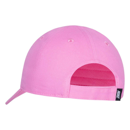 Bright Pink - Back - Nike Childrens-Kids Heritage Logo Brushed Cotton Twill Baseball Cap