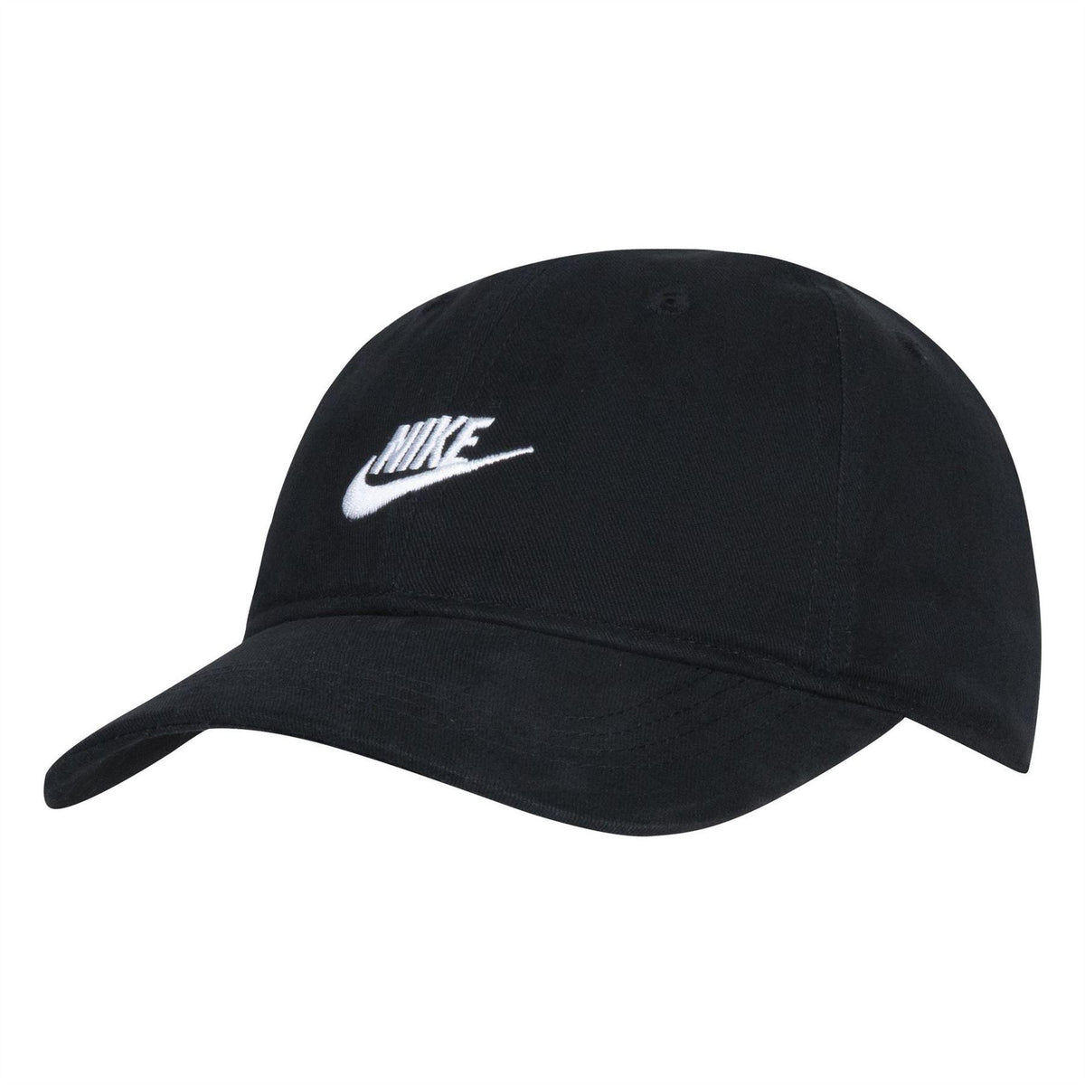 Black - Front - Nike Childrens-Kids Heritage Logo Brushed Cotton Twill Baseball Cap
