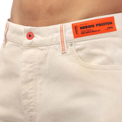 Grey-White - Side - Heron Preston Mens 8000 Hammer Trousers