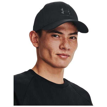 Triple Black - Side - Under Armour Mens Lockup Dad Hat
