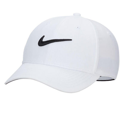 White-Black - Front - Nike Unisex Adult Swoosh Baseball Cap