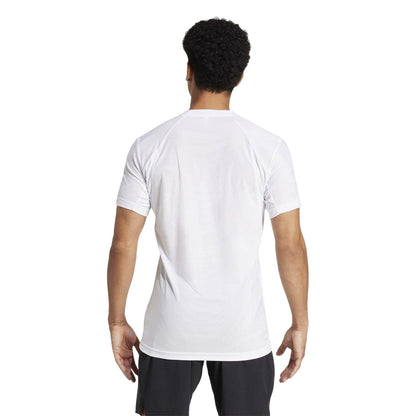 White - Back - Adidas Mens Pro Climacool Tennis T-Shirt