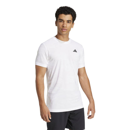 White - Side - Adidas Mens Pro Climacool Tennis T-Shirt