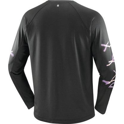 Black - Back - Salomon Mens Core Graphic Print Regular Long-Sleeved T-Shirt