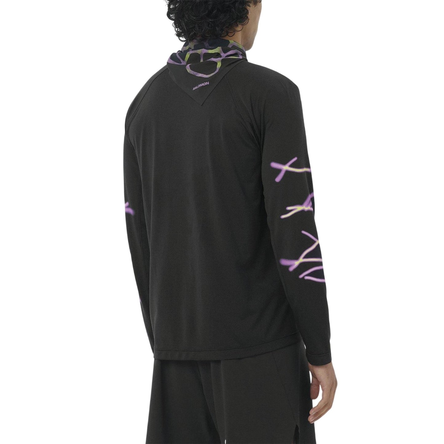 Black - Lifestyle - Salomon Mens Core Graphic Print Regular Long-Sleeved T-Shirt