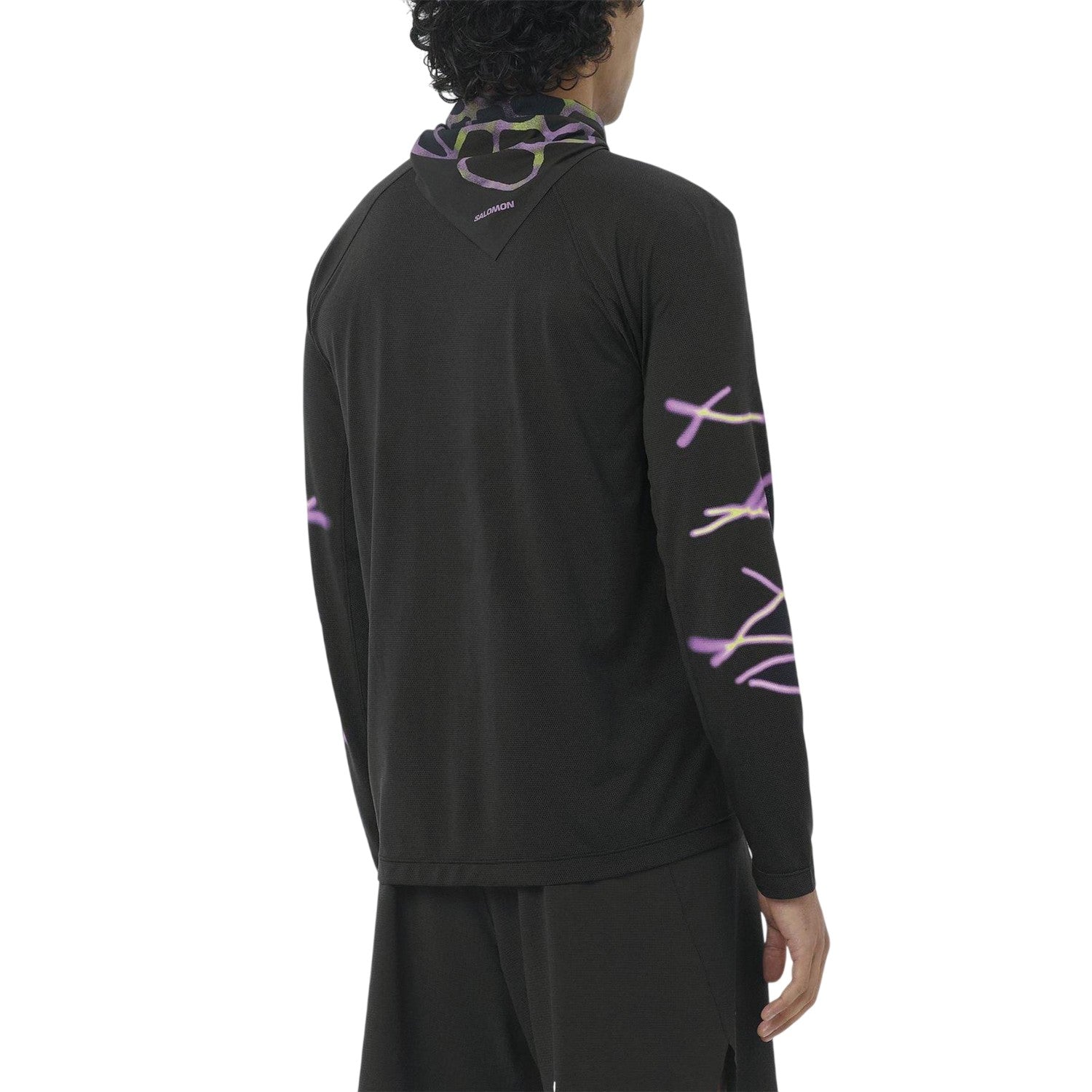Black - Lifestyle - Salomon Mens Core Graphic Print Regular Long-Sleeved T-Shirt