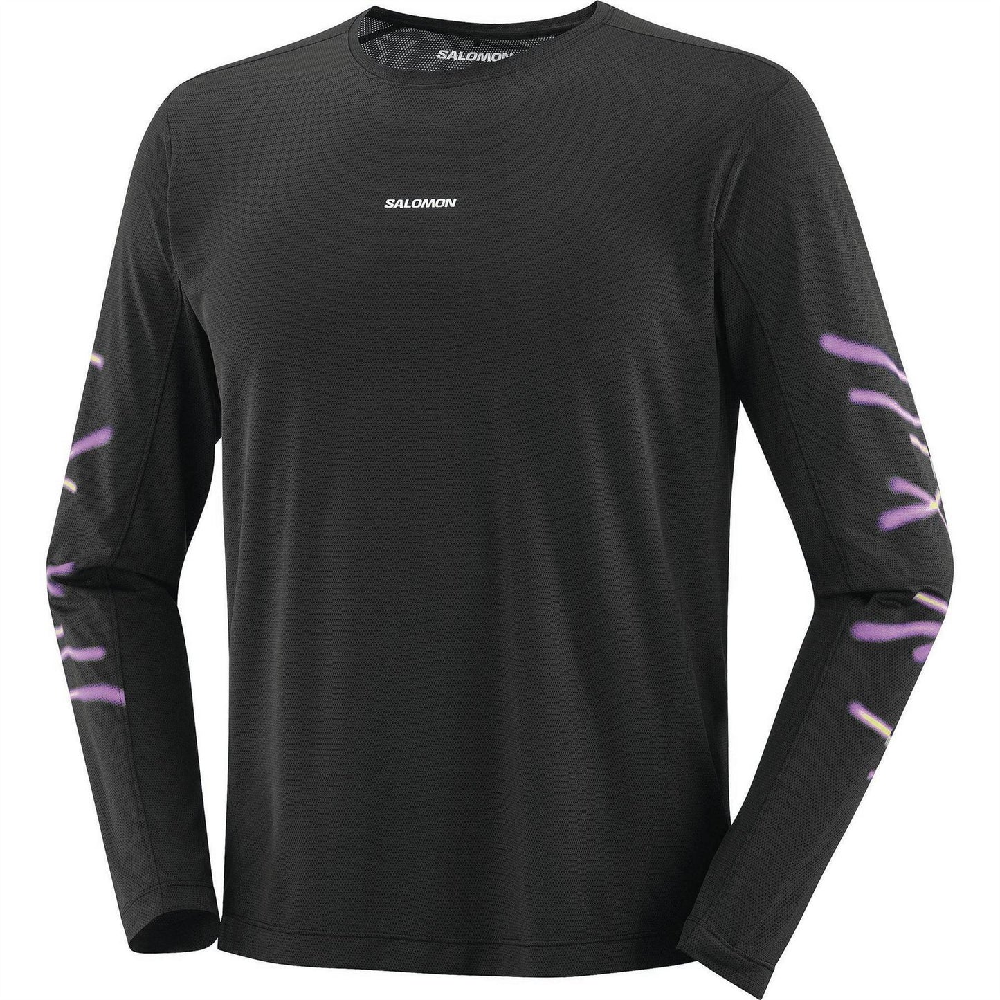 Black - Front - Salomon Mens Core Graphic Print Regular Long-Sleeved T-Shirt