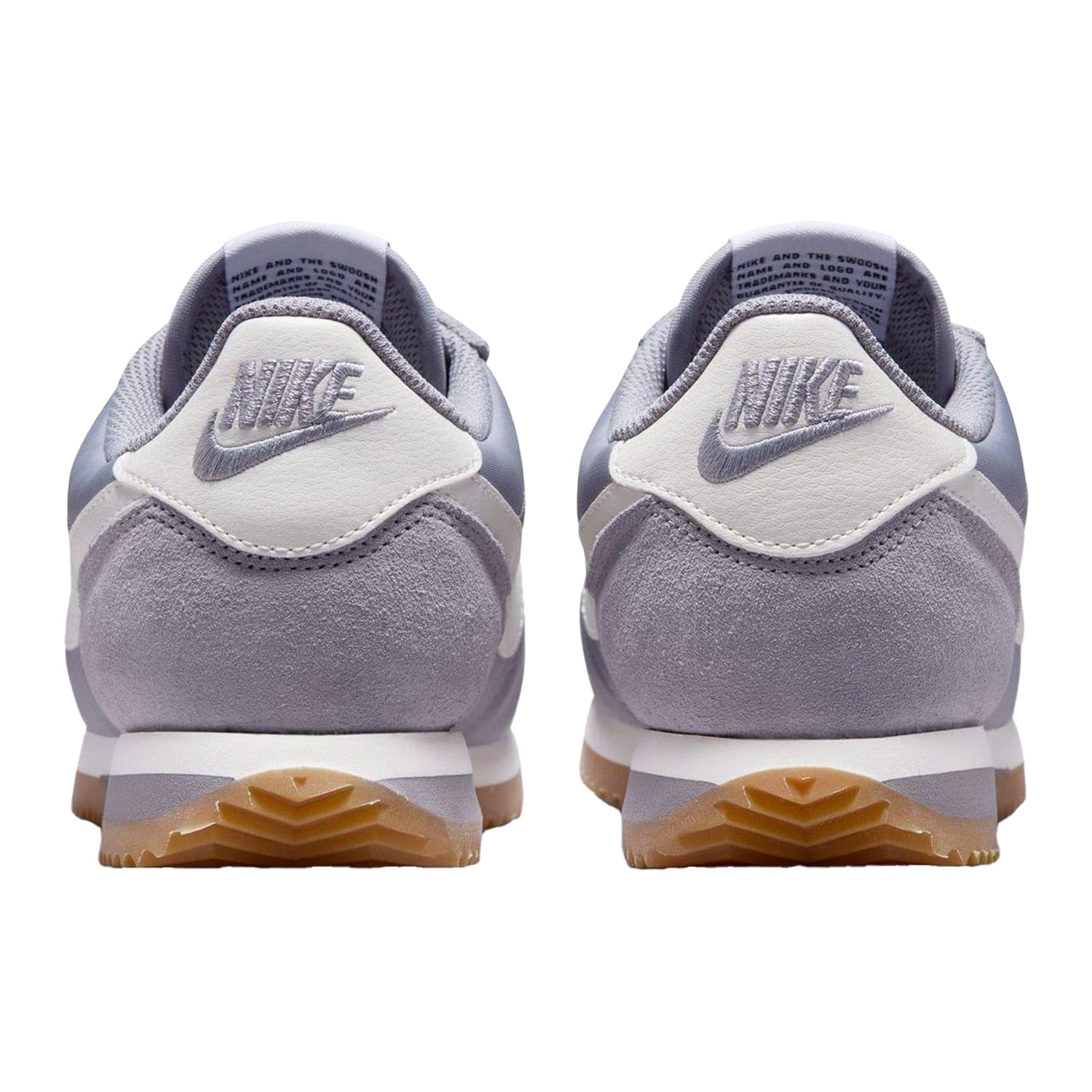 Cement Grey - Back - Nike Womens-Ladies Cortez Suede Trainers
