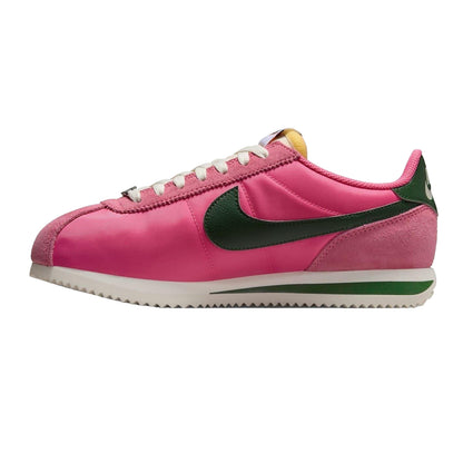 Pink-Green - Side - Nike Womens-Ladies Cortez Suede Trainers