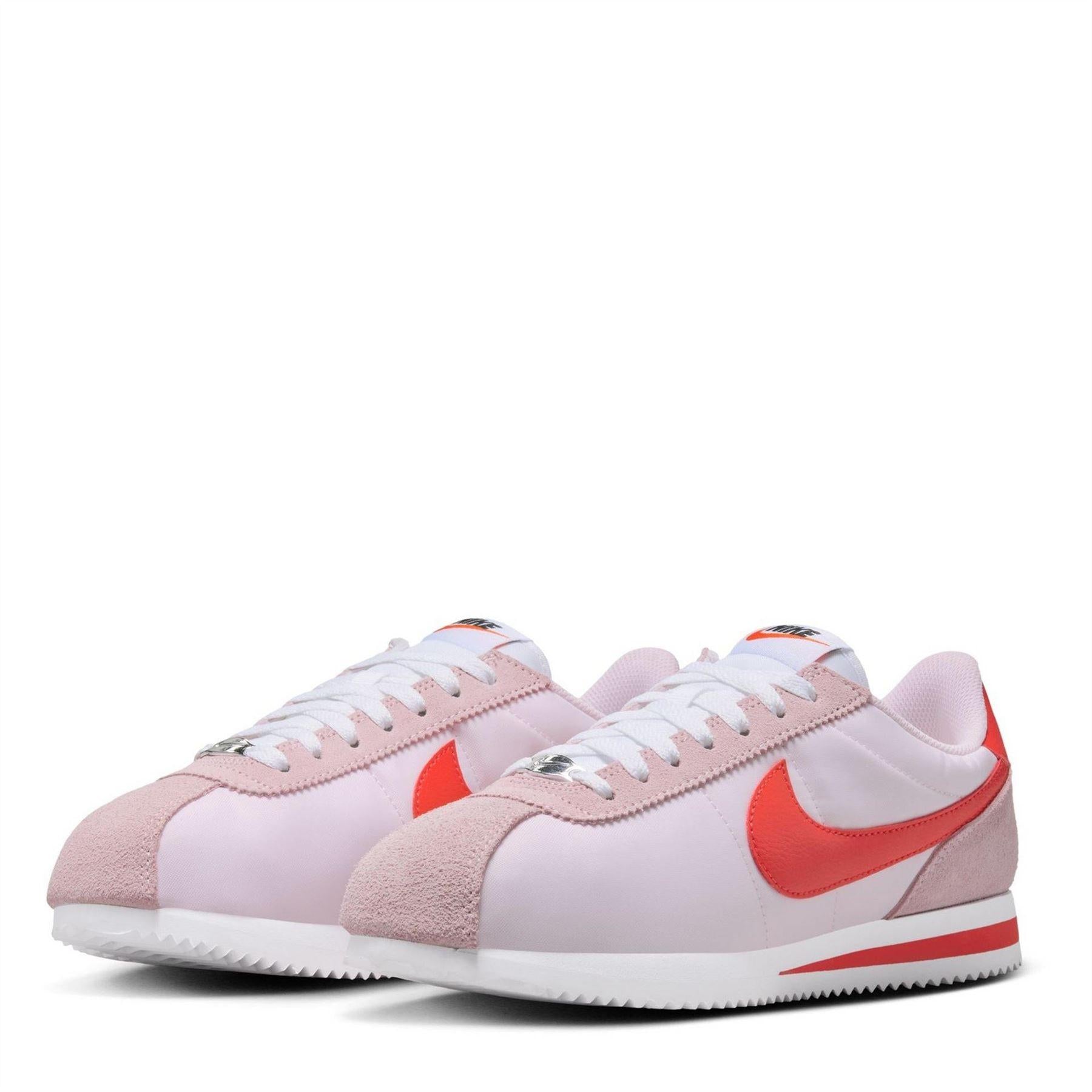 Pink Foam - Side - Nike Womens-Ladies Cortez Suede Trainers