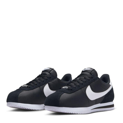Black-White - Lifestyle - Nike Womens-Ladies Cortez Suede Trainers