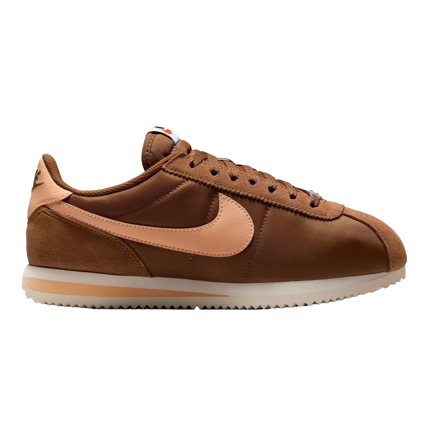 Brown-Orange - Front - Nike Womens-Ladies Cortez Suede Trainers