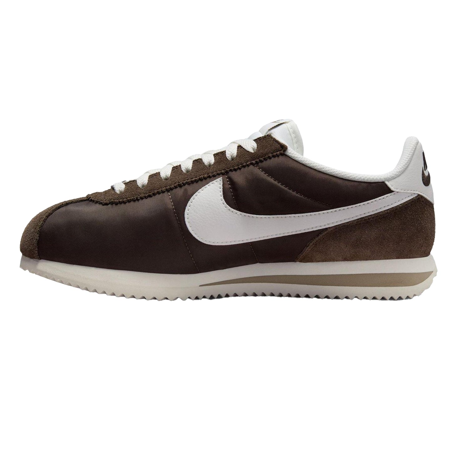 Brown - Side - Nike Womens-Ladies Cortez Suede Trainers