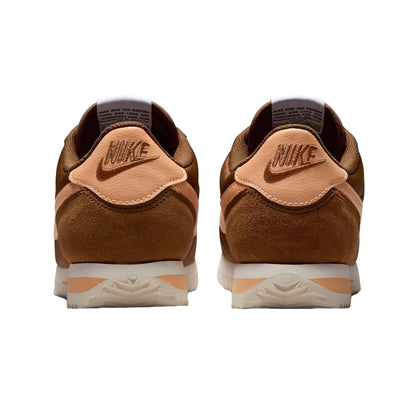 Brown-Orange - Back - Nike Womens-Ladies Cortez Suede Trainers