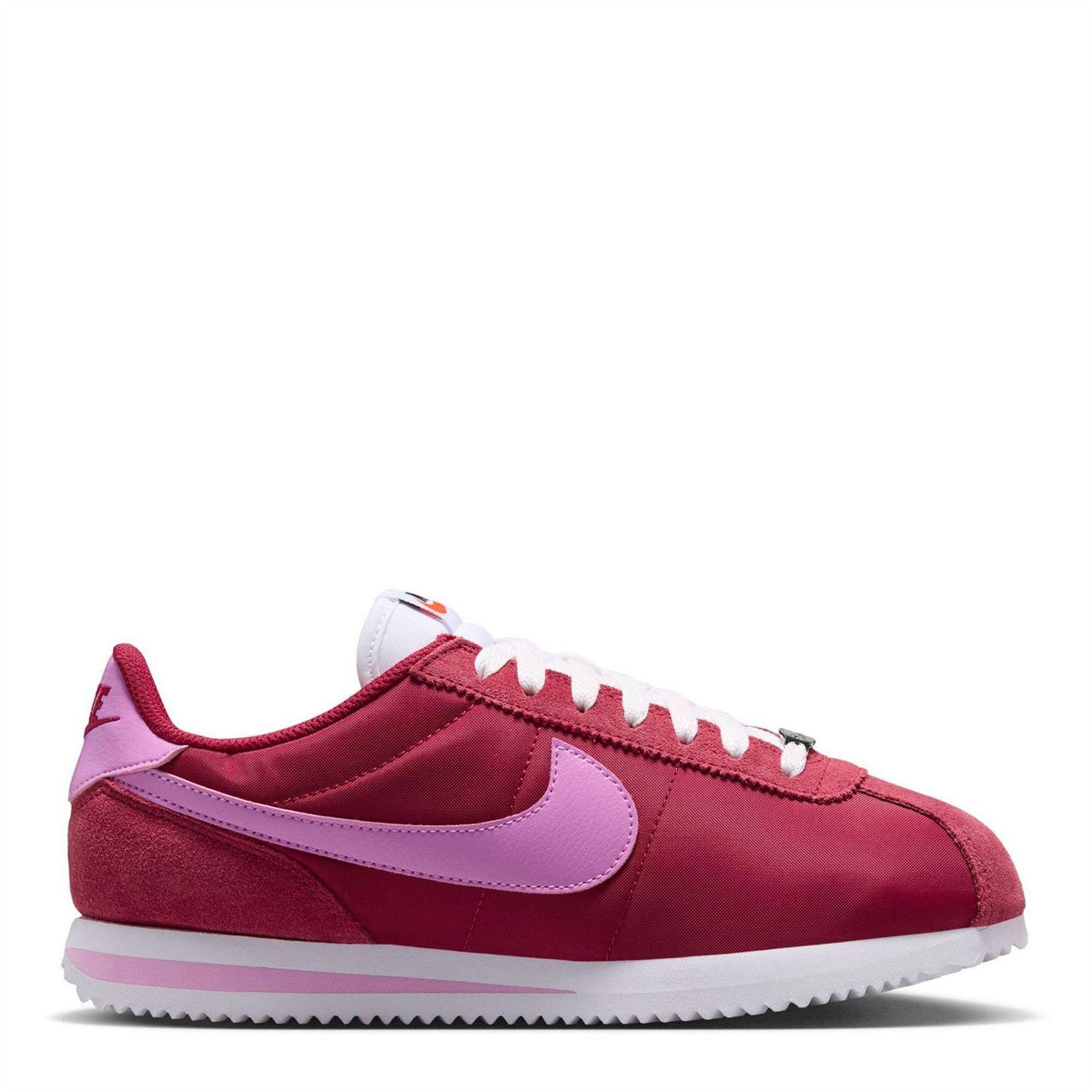Red-Pink - Front - Nike Womens-Ladies Cortez Suede Trainers