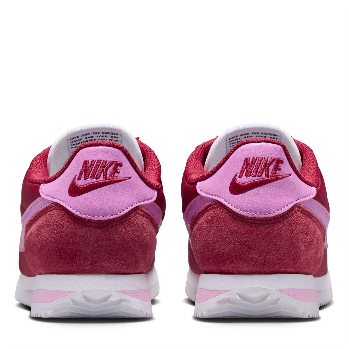 Red-Pink - Lifestyle - Nike Womens-Ladies Cortez Suede Trainers
