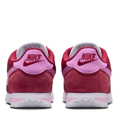 Red-Pink - Lifestyle - Nike Womens-Ladies Cortez Suede Trainers