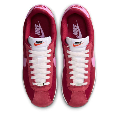 Red-Pink - Pack Shot - Nike Womens-Ladies Cortez Suede Trainers