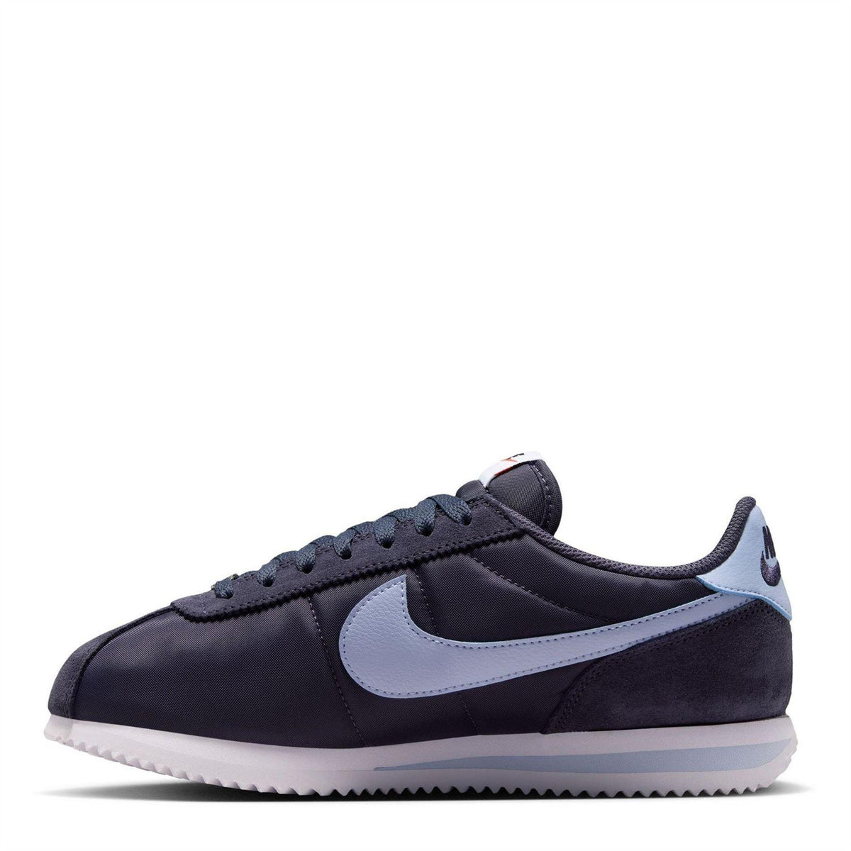 Navy-White - Back - Nike Womens-Ladies Cortez Suede Trainers