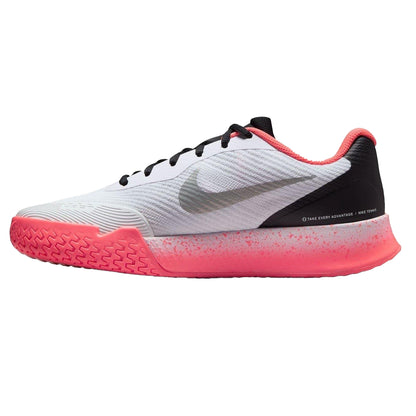 White-Black - Side - Nike Womens-Ladies Vapor Tennis Shoes