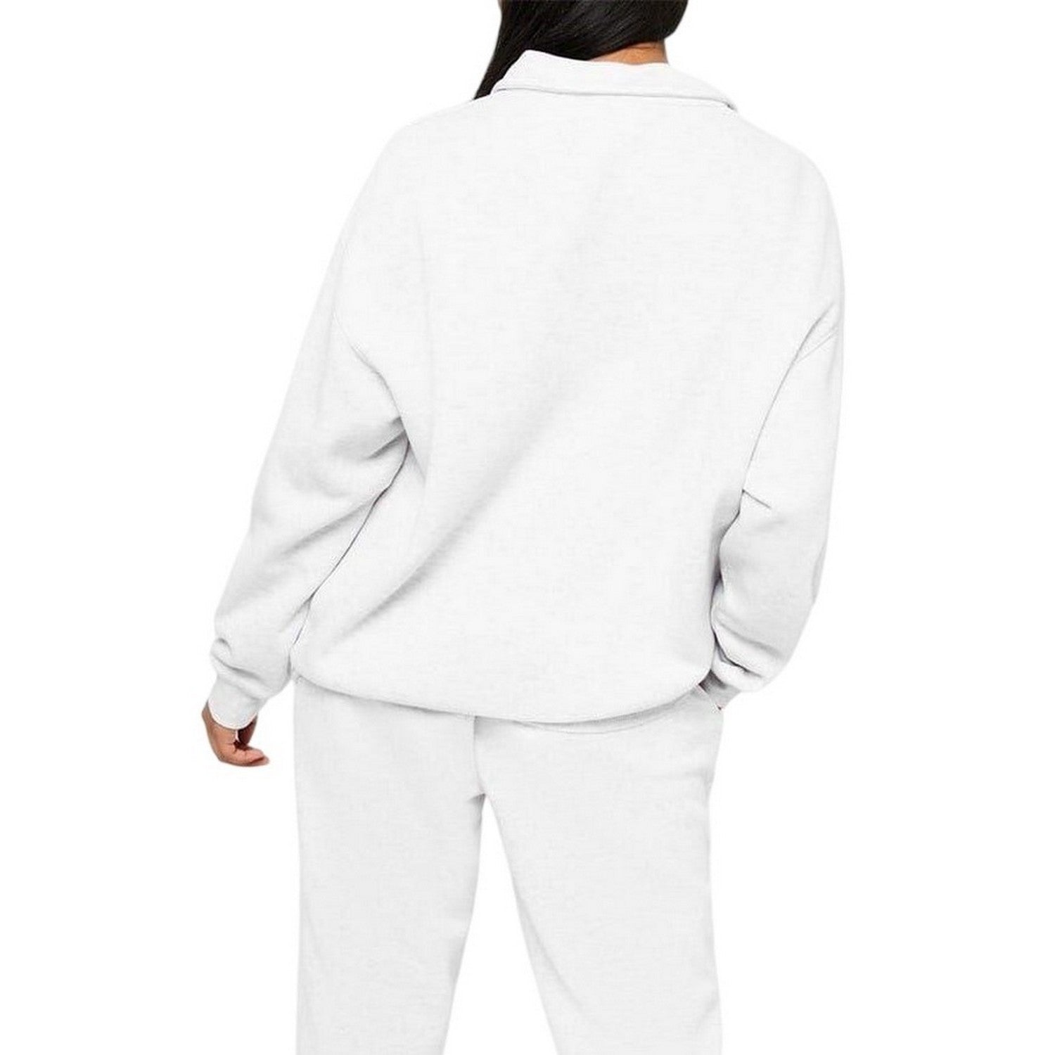 Ice Marl Marl - Back - Slazenger Womens-Ladies Quarter Zip Oversized Sweatshirt