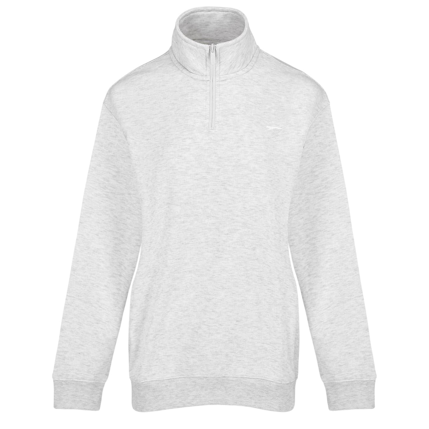 Ice Marl Marl - Front - Slazenger Womens-Ladies Quarter Zip Oversized Sweatshirt