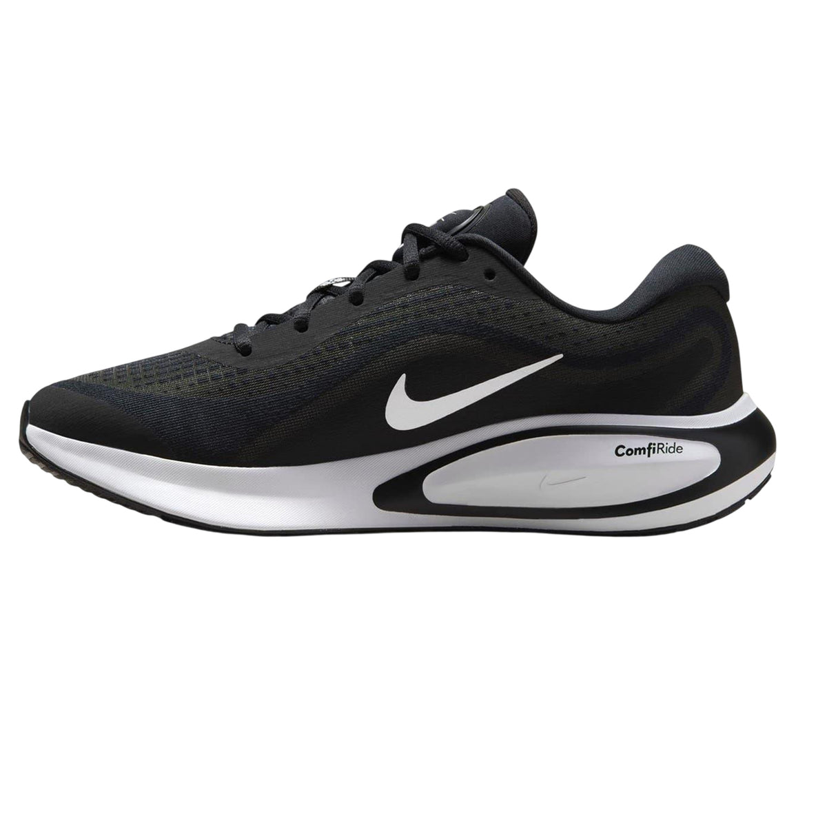 Black-White - Side - Nike Womens-Ladies Journey Running Shoes