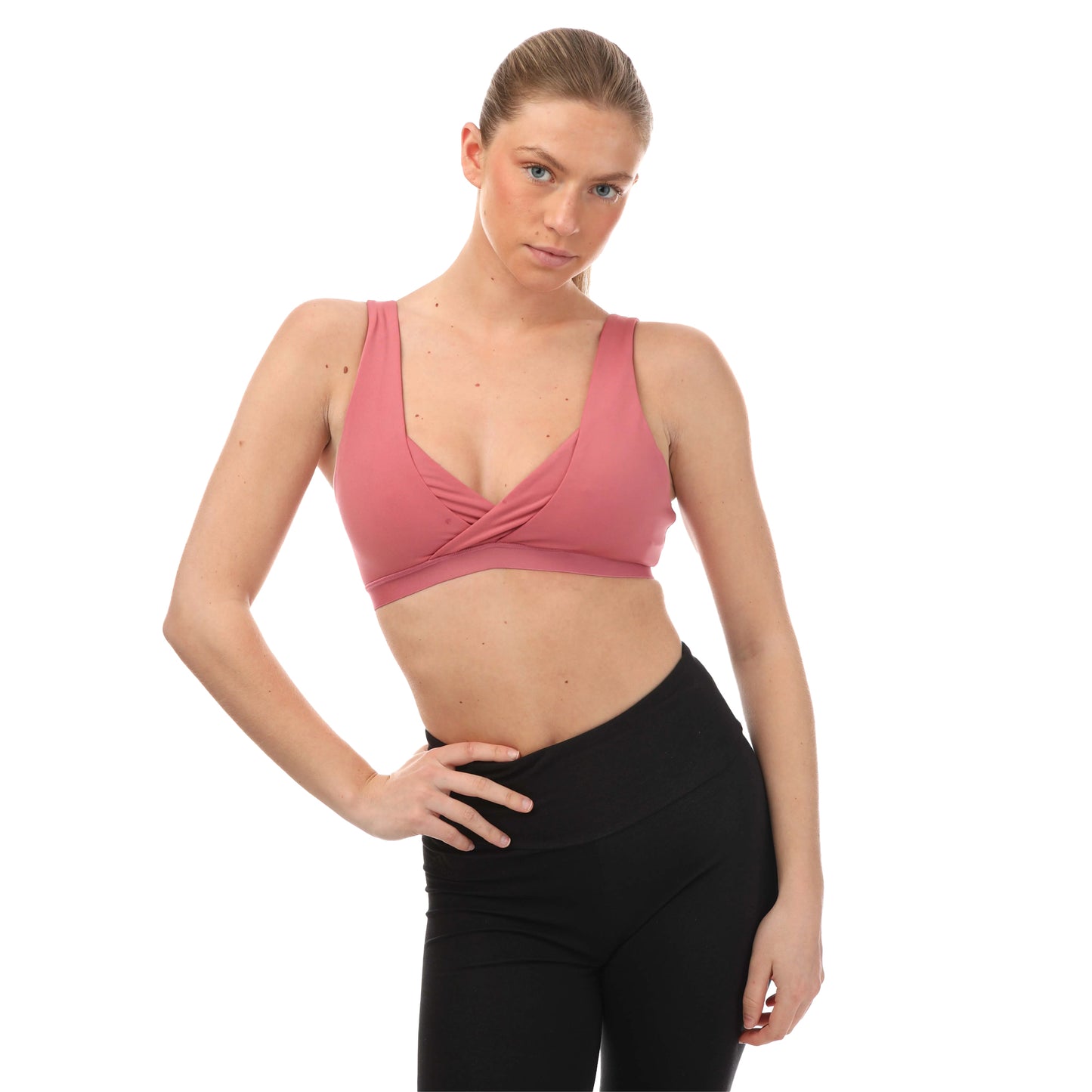 Pink - Front - Adidas Womens-Ladies Essentials Nursing Yoga Sports Bra