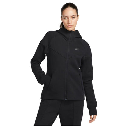 Black - Front - Nike Womens-Ladies Windrunner Tech Fleece Full Zip Hoodie