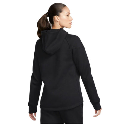 Black - Back - Nike Womens-Ladies Windrunner Tech Fleece Full Zip Hoodie