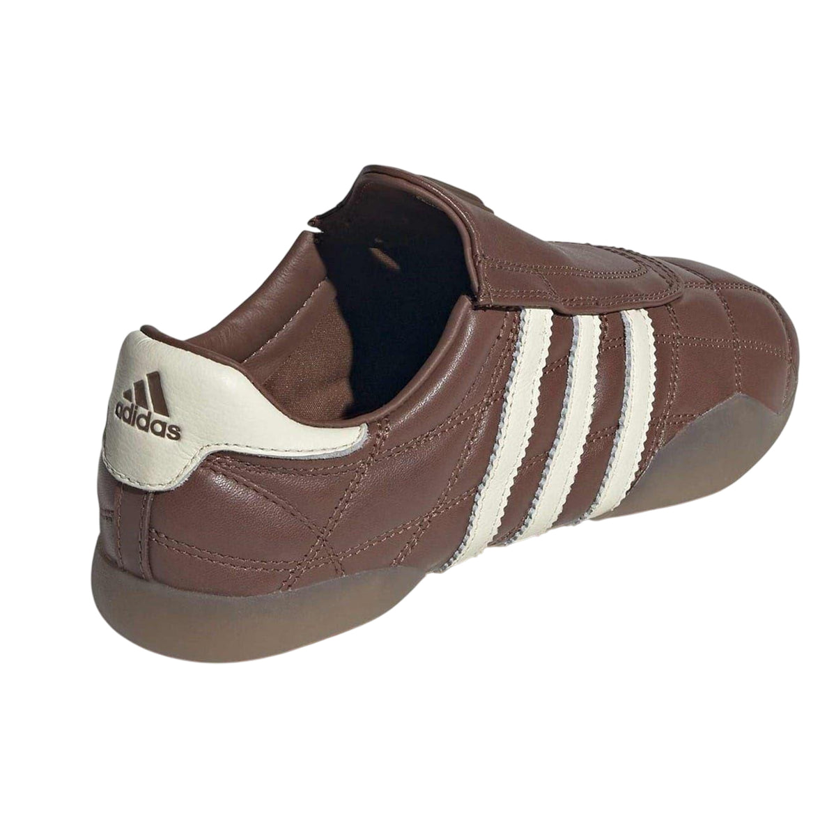 Brown-Cream - Back - Adidas Womens-Ladies Taekwondo Leather Trainers