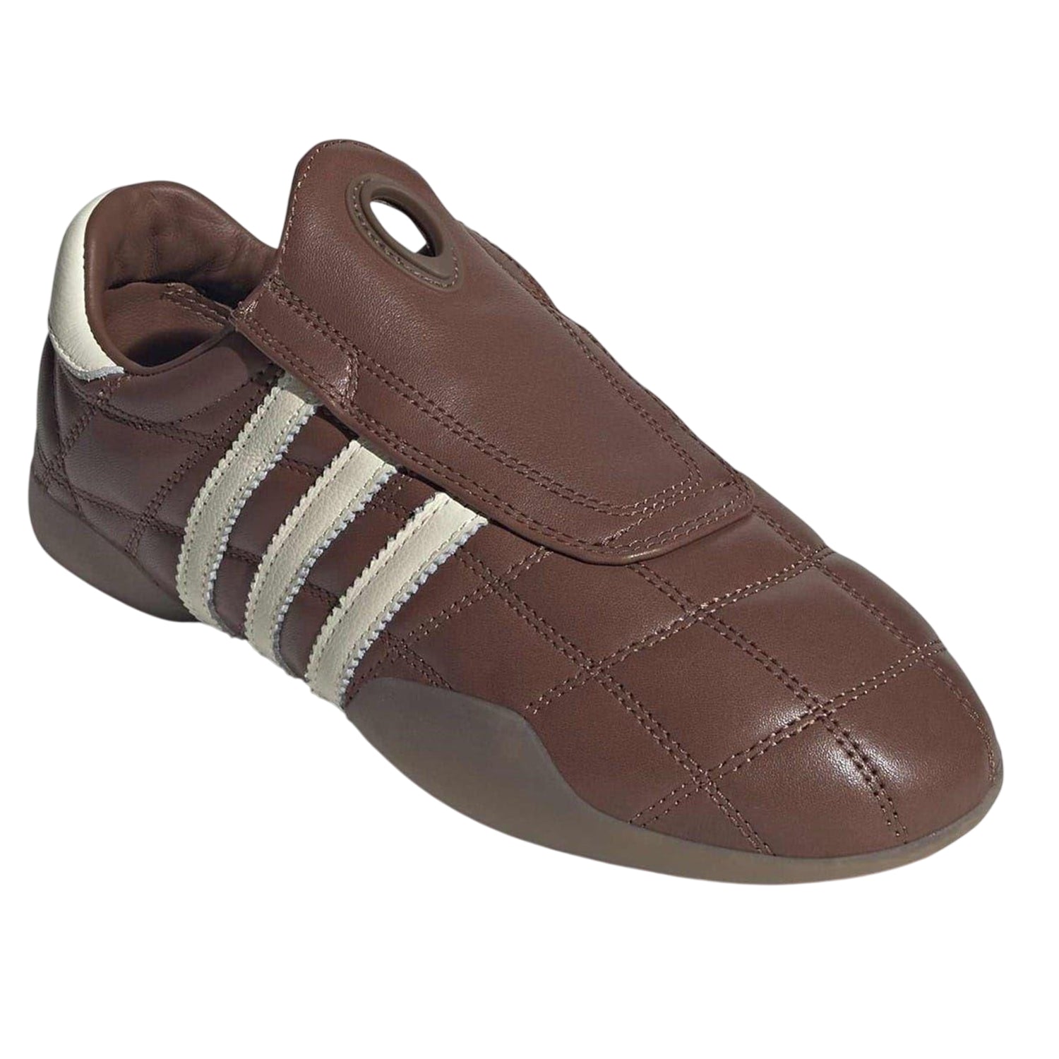 Brown-Cream - Lifestyle - Adidas Womens-Ladies Taekwondo Leather Trainers