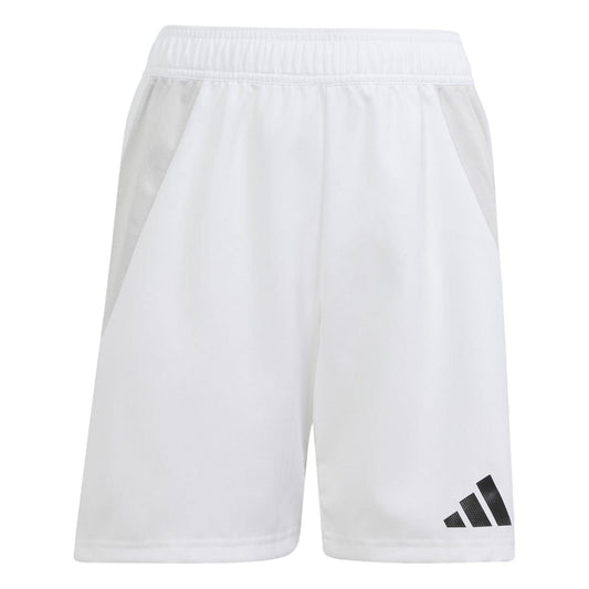 White - Front - Adidas Boys Tiro24 Football Shorts