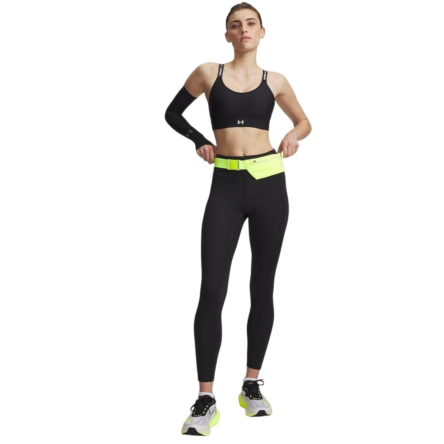 Black-Reflective Black - Front - Under Armour Womens-Ladies Velociti High Rise Leggings