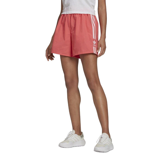 Pink - Front - Adidas Womens-Ladies 3 Stripes Shorts