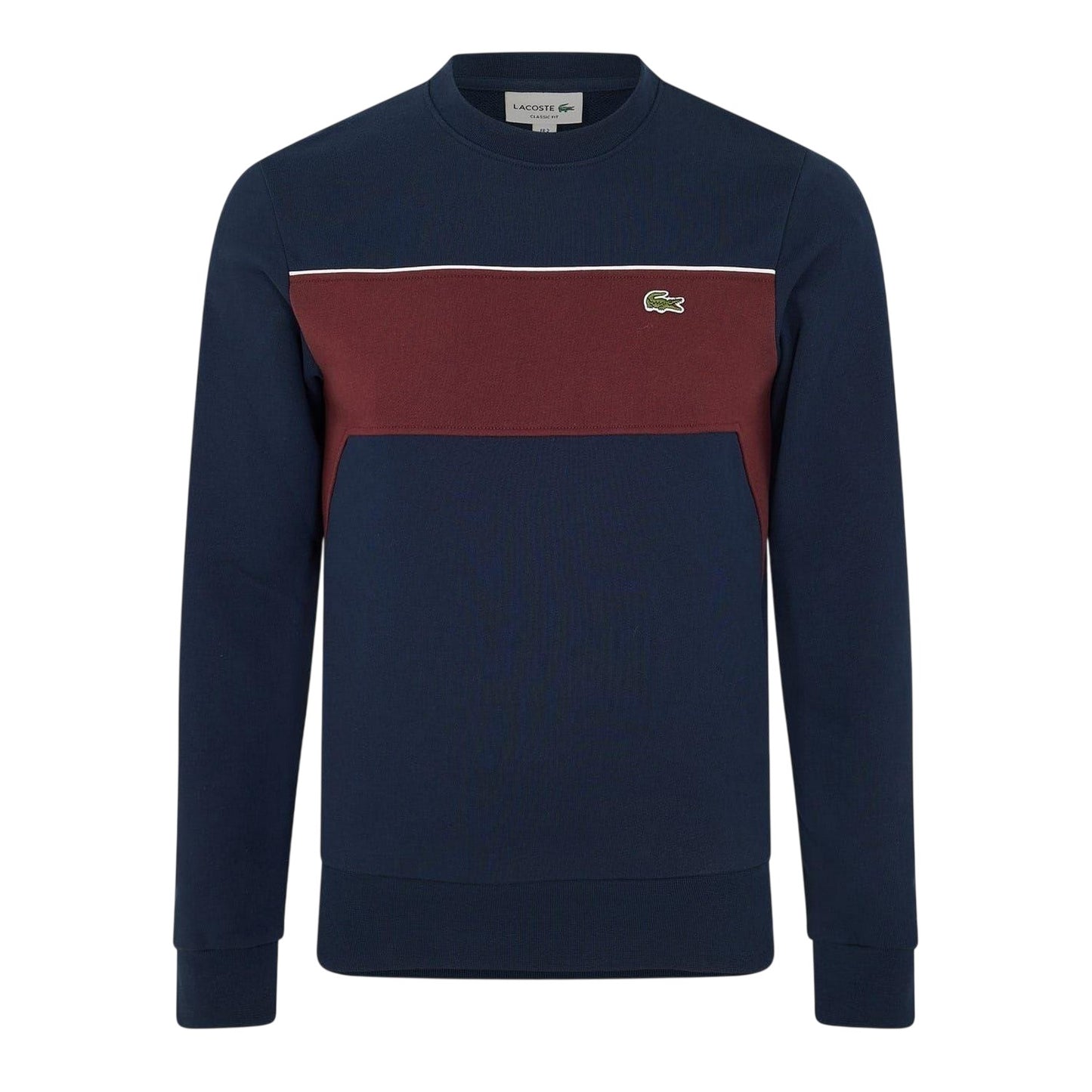Navy Blue - Front - Lacoste Mens Colour Block Sweatshirt