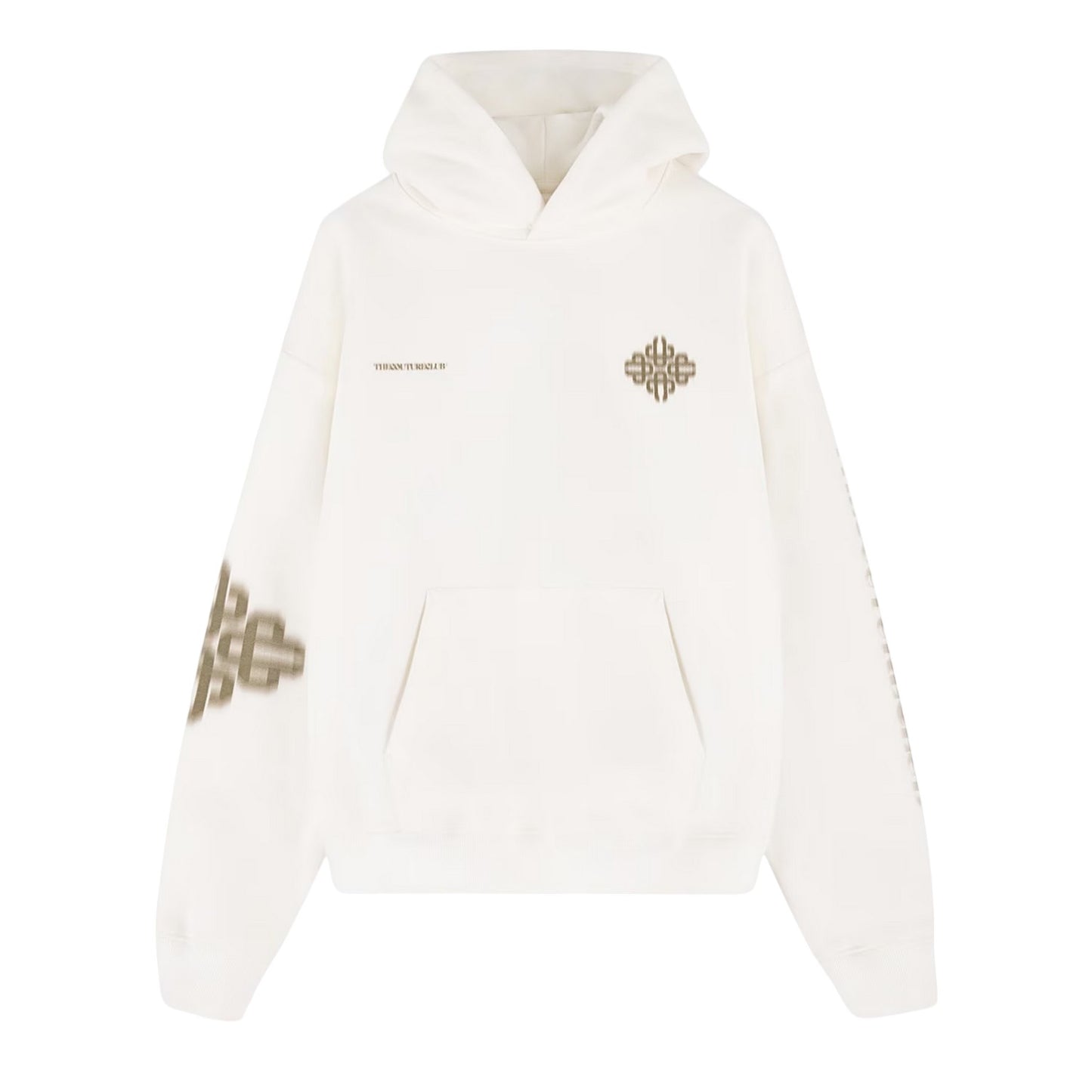 White - Front - Couture Unisex Adult Graphic Print Drop Sleeve Hoodie