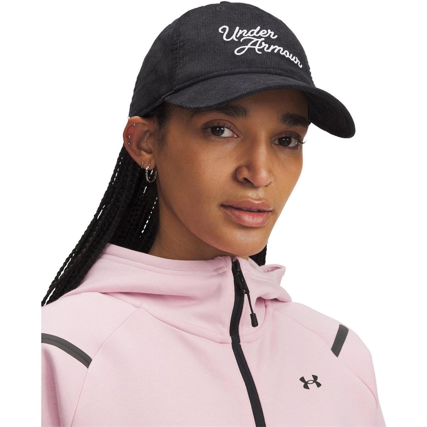 Black - Side - Under Armour Sportstyle Corduroy Baseball Cap