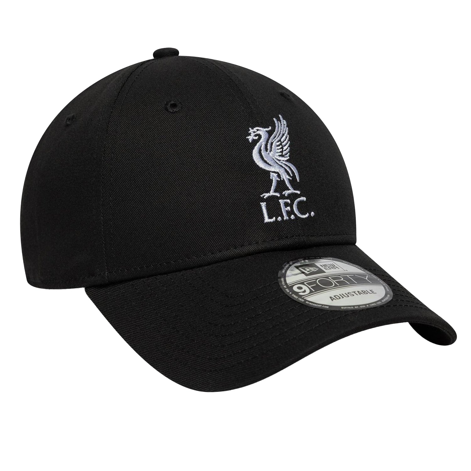 Black - Side - Liverpool FC Embroidered Logo Football Baseball Cap