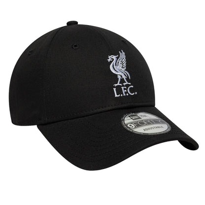 Black - Side - Liverpool FC Embroidered Logo Football Baseball Cap