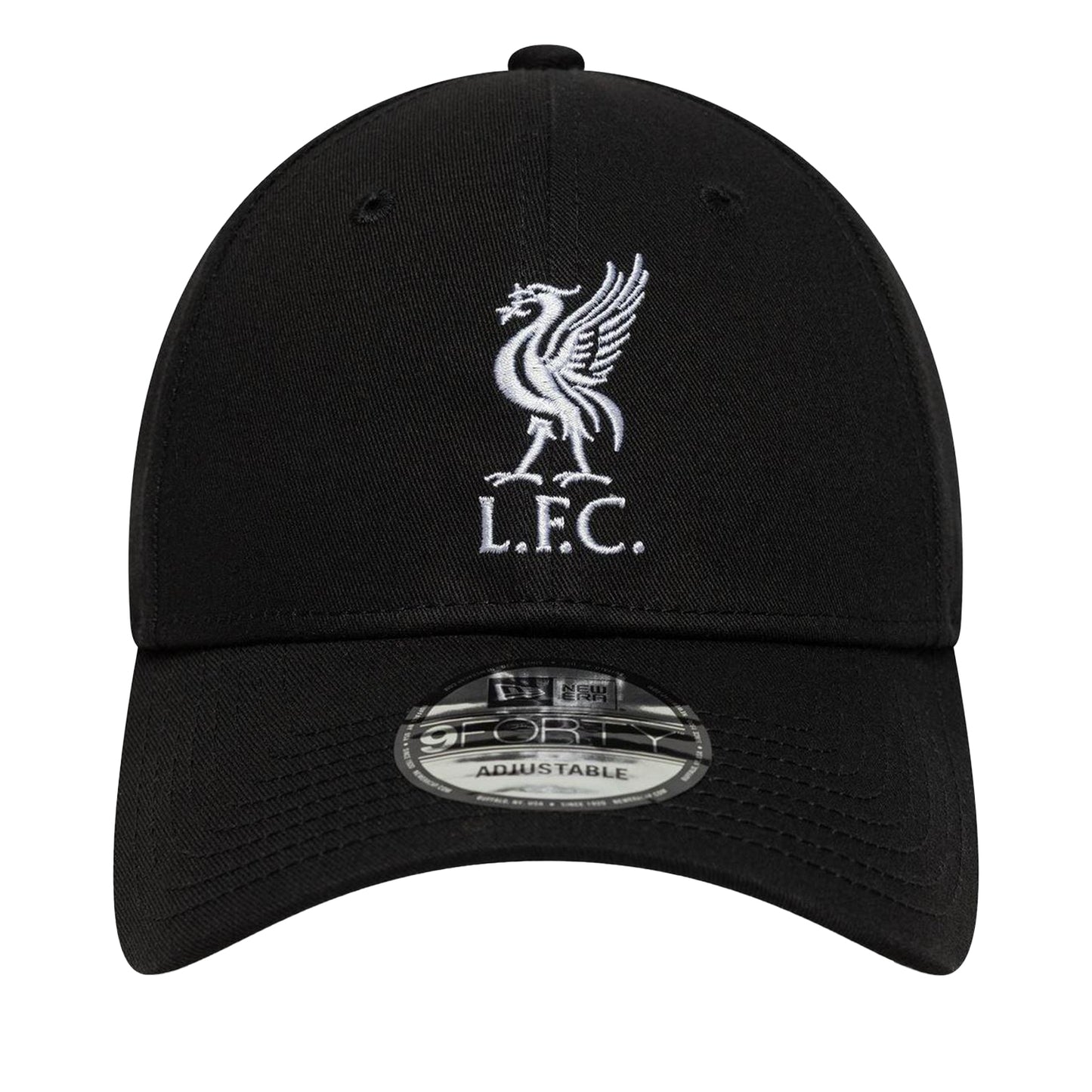 Black - Front - Liverpool FC Embroidered Logo Football Baseball Cap