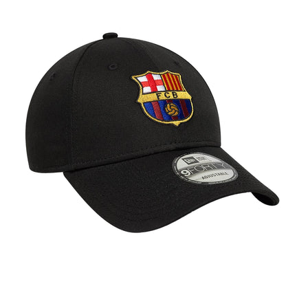 Black - Side - FC Barcelona Embroidered Logo Baseball Cap