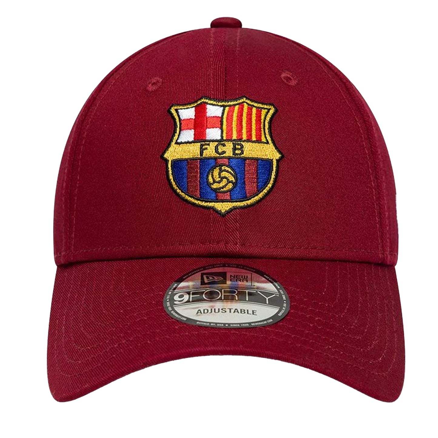 Dark Red - Front - FC Barcelona Embroidered Logo Baseball Cap