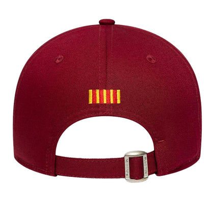 Dark Red - Back - FC Barcelona Embroidered Logo Baseball Cap
