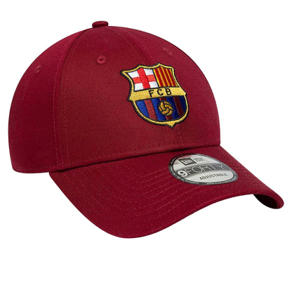 Dark Red - Side - FC Barcelona Embroidered Logo Baseball Cap