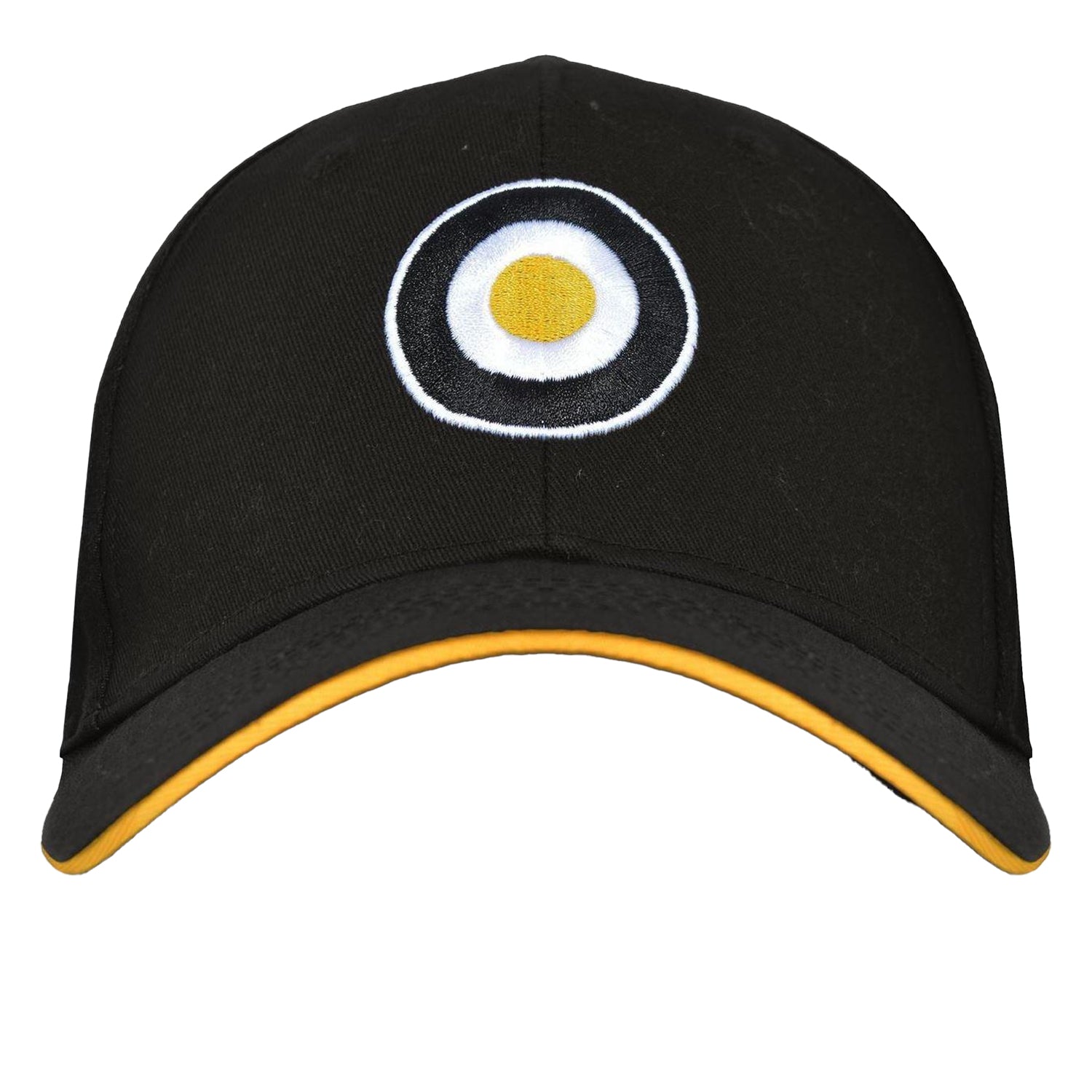Black-Gold - Front - Lambretta Mens Target Snapback Baseball Cap